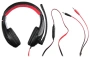 наушники с микрофоном oklick hs-l100 черный/красный 2м мониторные оголовье (no-530) разъем 3,5мм