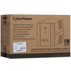 ибп cyberpower ut2200eg [линейно-интерактивный, 2200 ва, 1320 вт, 4 х cee 7 (евророзетка), usb type 