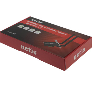 wi-fi адаптер внутренний netis f1 ax3000 pci express (ант.внеш.съем) 2ант. wifi+bt