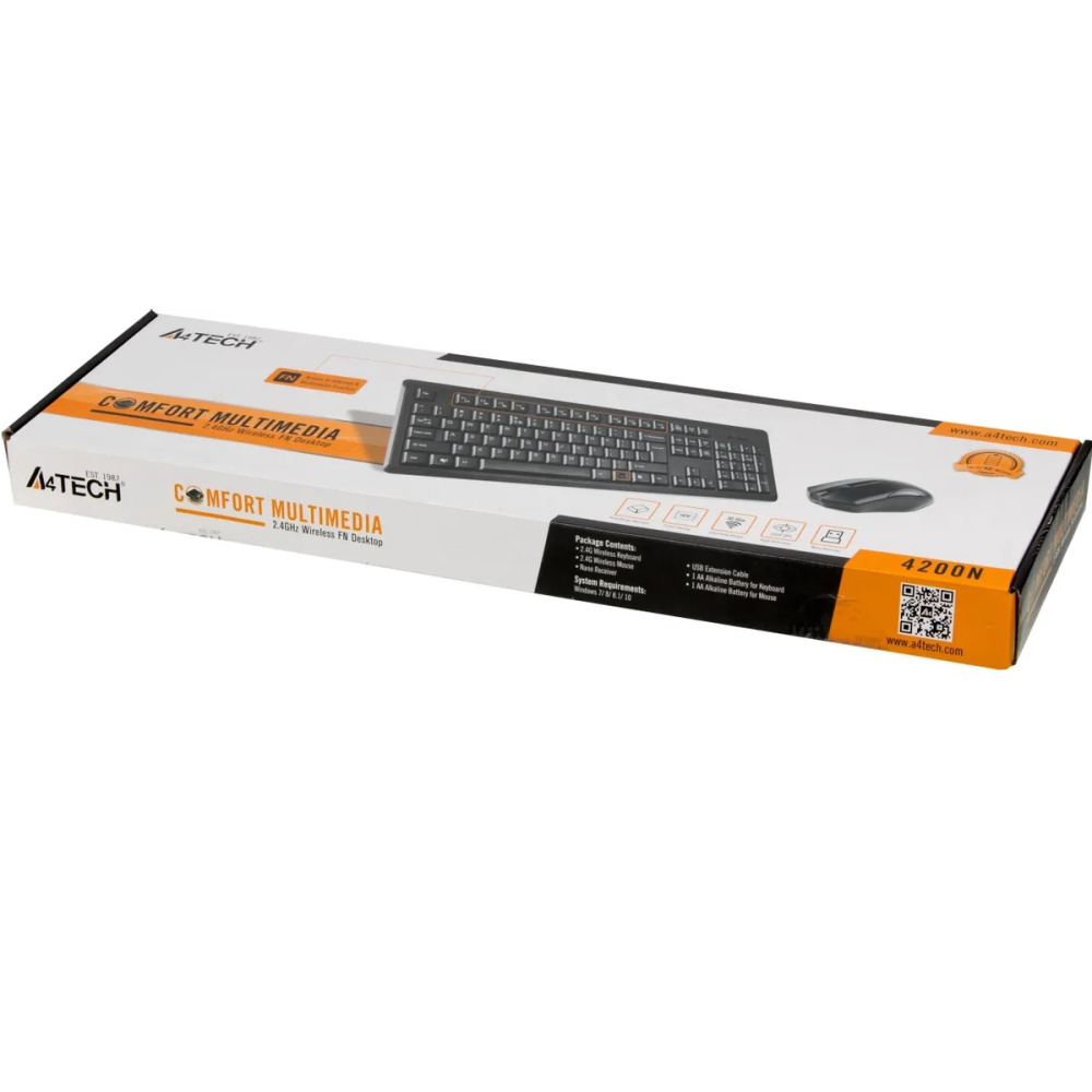 беспроводная клавиатура и мышь a4tech v-track 4200n