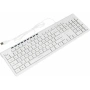 клавиатура oklick 490ml белый usb slim multimedia led