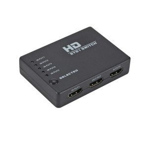 переключатель hdmi switch 5in - 1out (с выбором сигнала от пяти устройств) c пду поддержка 4k 60hz 