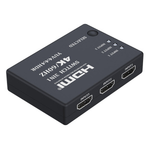 переключатель hdmi switch 3in - 1out (с выбором сигнала от трех устройств) c пду поддержка 4k 60hz 