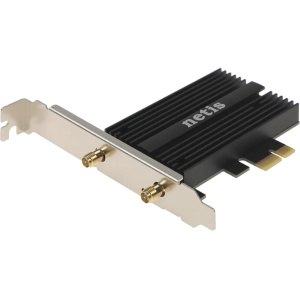 wi-fi адаптер внутренний netis f1 ax3000 pci express (ант.внеш.съем) 2ант. wifi+bt