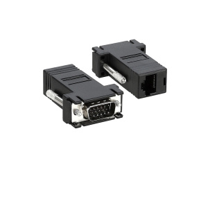 переходник- удлинитель vga на lan (vga папа на lan rj45 мама) 2 штуки