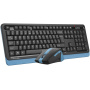 беспроводная клавиатура и мышь a4tech fstyler fgs1035q черный/синий