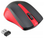 мышка oklick 485mw+ черный/красный оптическая (1200dpi) беспроводная usb (2but)