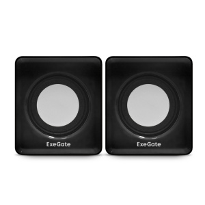 акустическая система 2.0 exegate disco 140 black (питание usb, 2х3вт (6вт rms), 100-20000гц, черный,