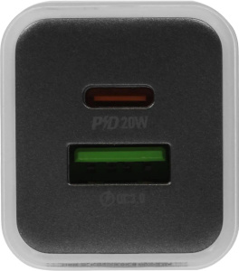 зарядное устройство hoco n46 glorious 20w 3a белый (pd+qc+afc) usb-a+type-c универсальное