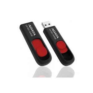флешка 64гб a-data ac008-64g-rkd classic c008  usb2.0 красный/черный