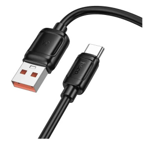 кабель hoco x115 51974 usb (m)-usb type-c (m) 1.2м черный до 5a до 100w*