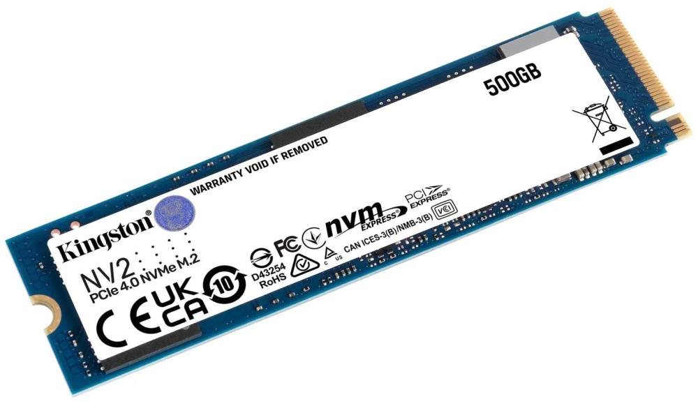 накопитель ssd 500гб kingston snv2s/500g pci-e 4.0 x4 