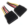 переходник питания для s-ata cablexpert cc-satam2f-01, 15pin (m)/2x15pin(f), на 2 sata устр, 15см 