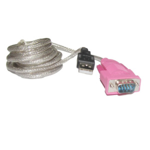 кабель usb to com (usb-rs232) розовый 1.5м  крепление болты