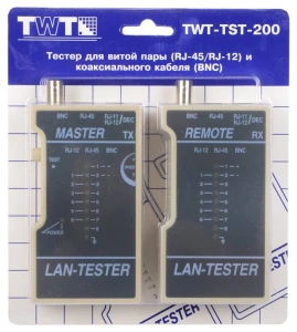 универсальный  тестер lanmaster twt-tst-200 for twisted pair (without batteries)