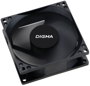 вентилятор digma dfan-80 80x80x25 3-pin 4-pin (molex)23db 73gr ret