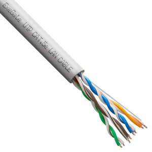 кабель exegate utp4-c5e-cca-s24-in-pvc-gy-100 utp 4 пары кат.5e cca, 0.5мм (24awg), 100м, серый, pvc