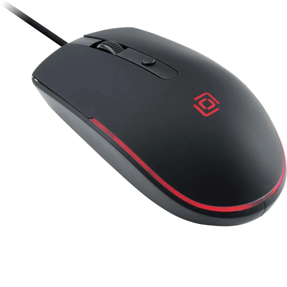 мышка oklick 100m черный оптич. 1600dpi usb 4but (1909417)