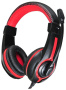 наушники с микрофоном oklick hs-l200 черный/красный 2м мониторные оголовье (y-819) разъем 3,5мм