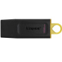 память флеш 128гб kingston datatraveler exodia dtx/128gb usb3.2 черный/желтый
