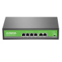 коммутатор digma dsp204f-2f-t80 dsp204f-2f-t80 v1 (l2) 6x100мбит/с 4xpoe+ 80w неуправляемый