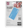 usb разветвитель defender quadro power 4 портовый hub 2.0 активный