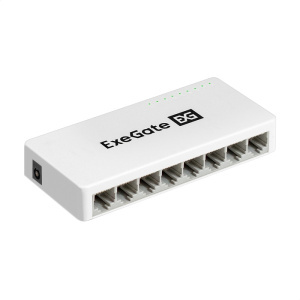 коммутатор неуправляемый exegate edgs-1008c (8-портовый гигабитный utp 10/100/1000 base-t, с функцие