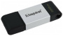 флешка usb 128гб kingston dt80/128gb usb3.0 черный type-c