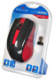 мышка oklick 485mw+ черный/красный оптическая (1200dpi) беспроводная usb (2but)
