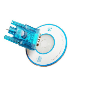 кабель usb to com (usb-rs232) синий 1.5м  крепление болты