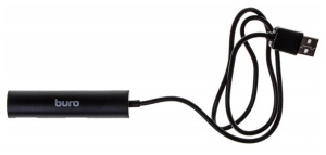 4 портовый хаб buro bu-hub4-0.5r-u2.0  4порт. черный