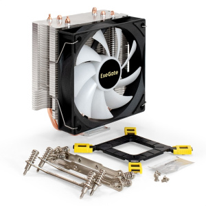 кулер exegate wizard exx400v3-pwm.frgb (al+cu, 4 тепл.трубки, lga1954/1851/1700/1200/115x/am5/am4, t