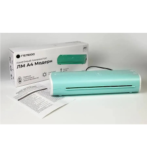 ламинатор heleos лм-а4мсб синий/белый a4 (75-125мкм) 30см/мин (2вал.) хол.лам. лам.фото