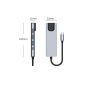 кабель type-c to lan/hdmi/usb (5 в 1) добавляет порты 2хusb3.0 + hdmi + lan +type-c