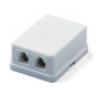 розетка  телефонная настенная rj-11/12 двойная