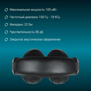 наушники oklick hp-m211v 1.8м черные проводные разъем 3,5мм