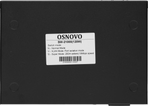 коммутатор osnovo sw-21000(120w) 120w неуправляемый 10 портовый 2хsfp + 8xpoe