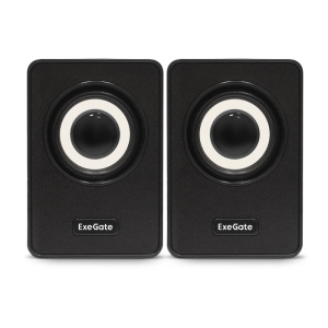акустическая система 2.0 exegate disco 120 (питание usb, 2х3вт (6вт rms), 100-20000гц, черный, color