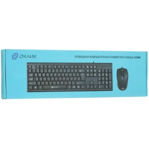 клавиатура и мышь oklick 630m клав:черный мышь:черный usb 1091260
