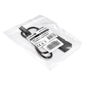 док-станция с картридером 4-в-1 exegate dub-2213c/cr (кабель-адаптер usb type-c --> 2xusb2.0+ 1xusb3