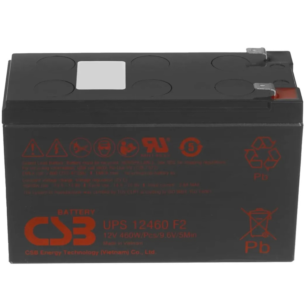 аккумулятор 12v/9ah, csb ups12460 f2 12в 9ач