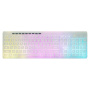 клавиатура oklick 490ml белый usb slim multimedia led