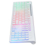 клавиатура oklick 490ml белый usb slim multimedia led