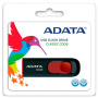 флешка usb 16гб a-data classic c008 ac008-16g-rkd usb2.0 красный/черный