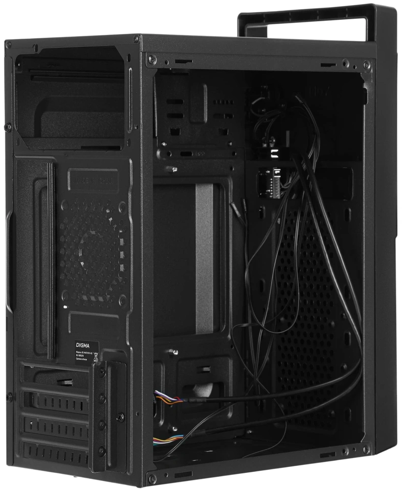 корпус digma dc-matx101-u2 черный matx без блока питания