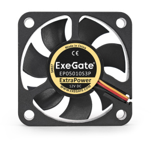 вентилятор 12в dc exegate extrapower ep05010s3p (50x50x10 мм, sleeve bearing (подшипник скольжения)
