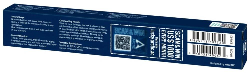 термопаста arctic cooling mx-5 actcp00048a шприц, 4 г, 8.5 вт/мк