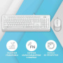 клавиатура и мышь a4 fstyler f1010 белый/серый