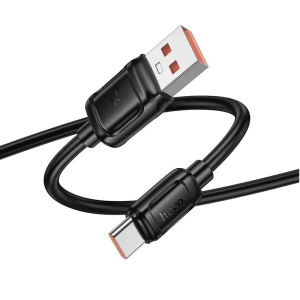 кабель hoco x115 51974 usb (m)-usb type-c (m) 1.2м черный до 5a до 100w*