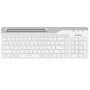 клавиатура беспроводная a4tech fstyler fbk25 белый/серый usb bt/radio slim multimedia